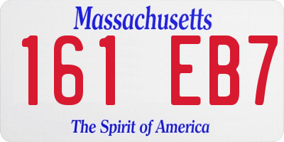 MA license plate 161EB7
