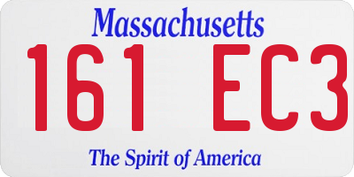 MA license plate 161EC3