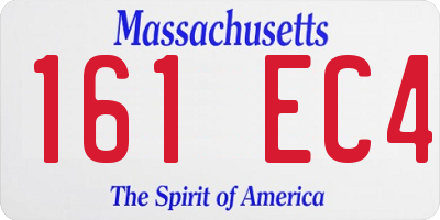 MA license plate 161EC4