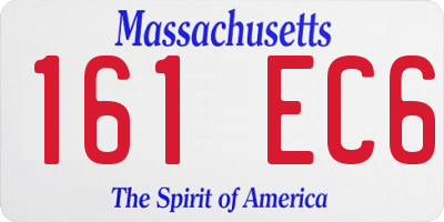 MA license plate 161EC6