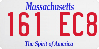 MA license plate 161EC8