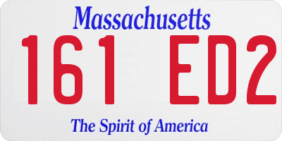 MA license plate 161ED2