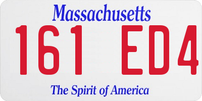 MA license plate 161ED4