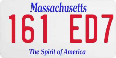 MA license plate 161ED7