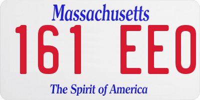MA license plate 161EE0