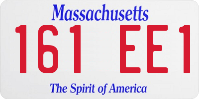 MA license plate 161EE1