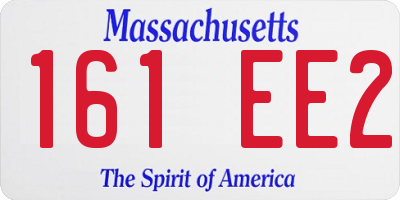 MA license plate 161EE2