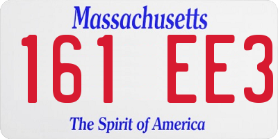 MA license plate 161EE3