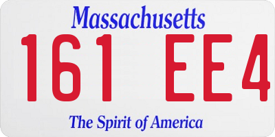 MA license plate 161EE4