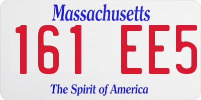 MA license plate 161EE5