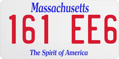 MA license plate 161EE6