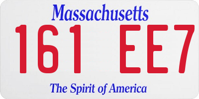 MA license plate 161EE7