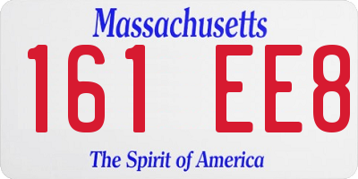 MA license plate 161EE8