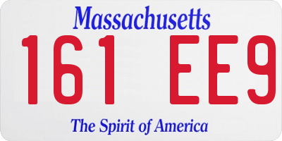MA license plate 161EE9