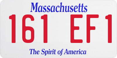 MA license plate 161EF1