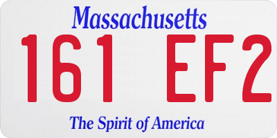 MA license plate 161EF2