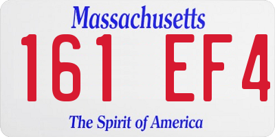 MA license plate 161EF4