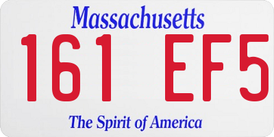 MA license plate 161EF5