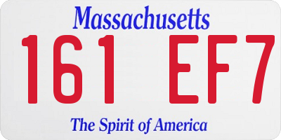 MA license plate 161EF7