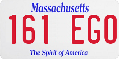 MA license plate 161EG0