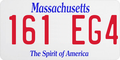 MA license plate 161EG4