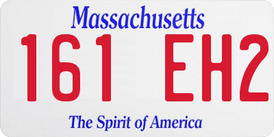 MA license plate 161EH2