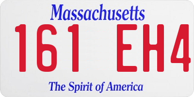 MA license plate 161EH4