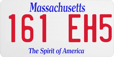MA license plate 161EH5