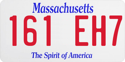 MA license plate 161EH7