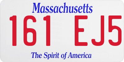 MA license plate 161EJ5