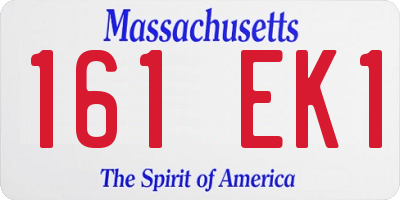MA license plate 161EK1