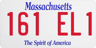 MA license plate 161EL1