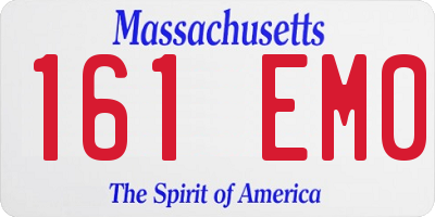 MA license plate 161EM0