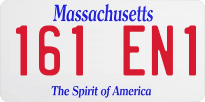 MA license plate 161EN1