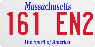 MA license plate 161EN2