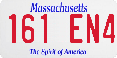 MA license plate 161EN4