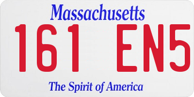 MA license plate 161EN5