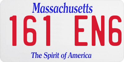 MA license plate 161EN6