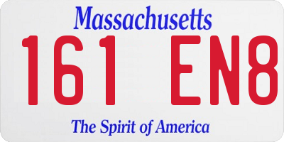 MA license plate 161EN8