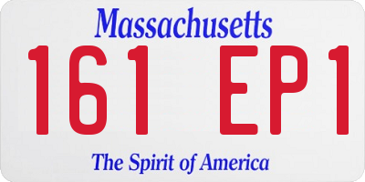 MA license plate 161EP1