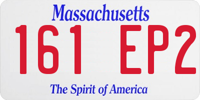 MA license plate 161EP2