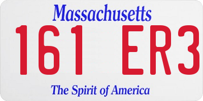 MA license plate 161ER3