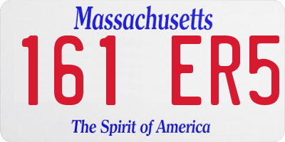 MA license plate 161ER5