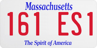 MA license plate 161ES1