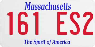 MA license plate 161ES2