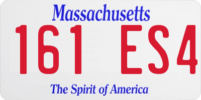 MA license plate 161ES4
