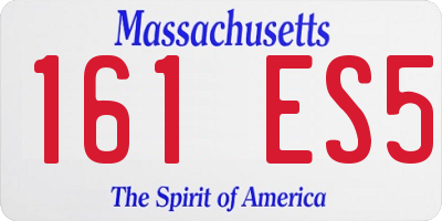MA license plate 161ES5
