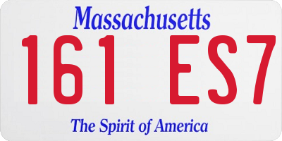 MA license plate 161ES7