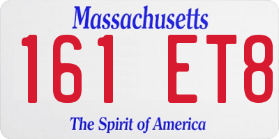 MA license plate 161ET8