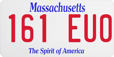 MA license plate 161EU0
